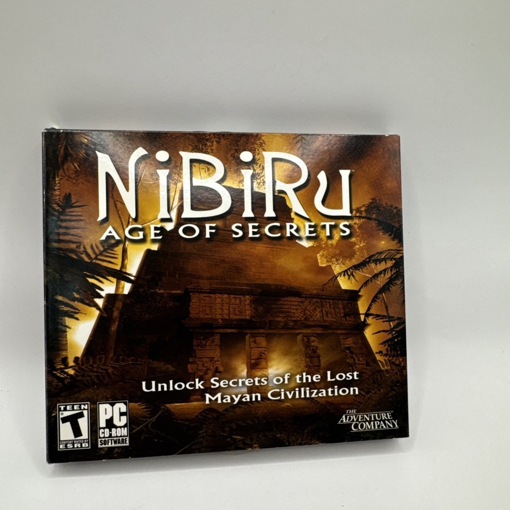 NiBiRu Age of Secrets (PC, 2005, 2 Disc Set w/ Booklet & Box) Mayan Civilization